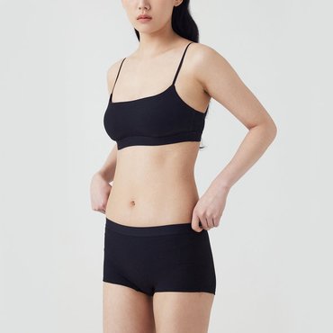 JAJU 25 S/S   여 코튼 립 아웃밴드 크롭브라  J40N901015