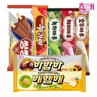 빙그레 해태 인기 아이스크림 바 7종 30개 세트 /호두마루/바밤바/누가바