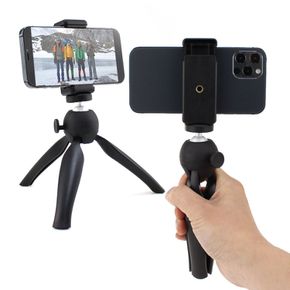 여행 vlog 촬영 웹캠 장비 360 각도 회전 미니 삼각대