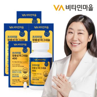 비타민마을 프리미엄 장용성 마그네슘 400 90정 x 4박스 (총12개월분)