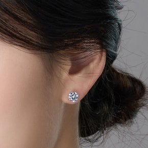 14K 1캐럿 랩 다이아몬드 귀걸이 4프롱 (감정서 미제공)