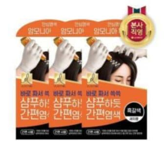 엘지생활건강 엘라스틴 샴푸하듯 간편염색 흑갈색 60g x 3개[33462732]