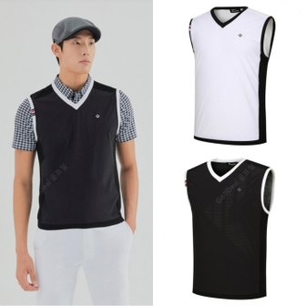 GOLFDEAL 레노마골프 남성 여름 골프 메쉬 V넥 니트 조끼 L2251