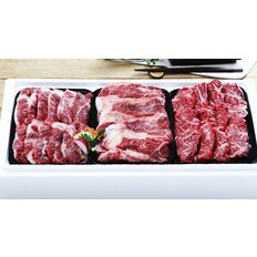 [냉장][안동안심한우] 한우구이 선물세트 3호 1.8kg (1등급/ 꽃등심800g+치마업진살500g+갈비살500g)