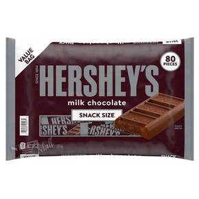 허쉬 스낵 사이즈 밀크 초콜릿 80개 1.02kg HERSHEY’S SNACK SIZE MILK CHOCOLATE