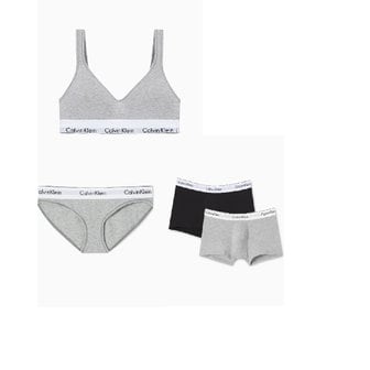 Calvin Klein Underwear 모던코튼 브라렛+팬티 남성드로즈2PK 커플세트 (020 QF5490 F3787AD NB3985UJH)