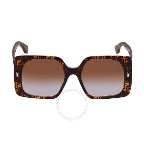 4438562 Fendi Brown Gradient Square Ladies Sunglasses 73543743