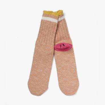 샌프란시스코마켓 KAPITAL 캐피탈 60 YARNS IVY RAINBOWY HAPPY HEEL-HOLD SOCKS ORANGE KAE1M80005A37