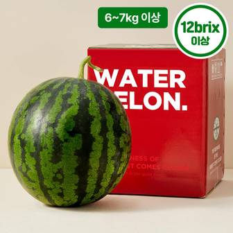  [수플린] 시원달콤 고당도 하우스 수박 6~7kg (12brix이상)