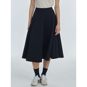 Flare Span Long Skirt [Black]