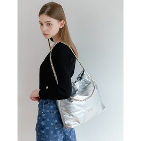 ANC DRAW CHAIN SHOULDER BAG_SILVER