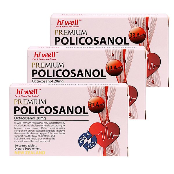 하이웰 프리미엄 폴리코사놀 Policosanol 60정 3개
