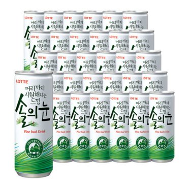  롯데칠성 머리까지 시원해지는 느낌 솔의눈 240ml 30캔(한박스)