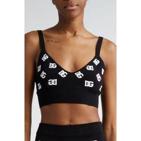 4417382 DolceGabbana Logo Monogram Bralette Crop Top