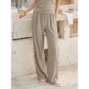 GRACENE PLEATS BOOTSCUT PANTS (TAUPE)