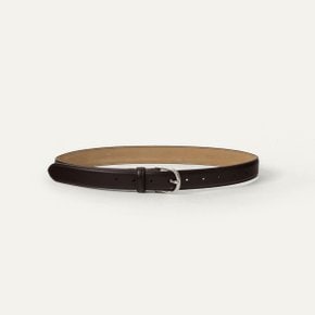 Basic Leather Belt Dark Brown (FROM ITALY)