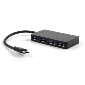 USB 확장 4포트 허브 C타입 유무전원 데이터전송 충전 (W8E4DAF)