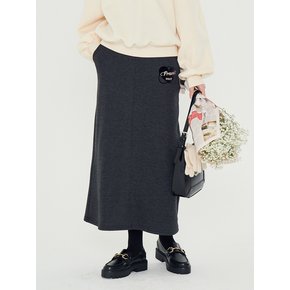 MET velvet detail present skirt charcoal