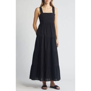 이스퀘어 4607091 PAIGE Ginseng Tiered Cotton Maxi Sundress