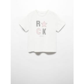 MANGO KIDS 티셔츠 ROCK 57044009 Natural