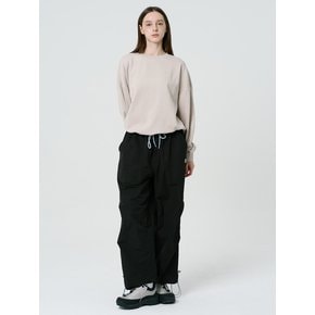 UNISEX 사이드 스트링 팬츠_블랙