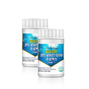 관절엔 철갑상어 저분자 콘드로이친 1200 60정 2개 철갑상어연골 C6S