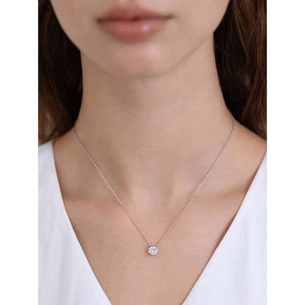 (실버925) 심플 베젤 목걸이 NZ2543
