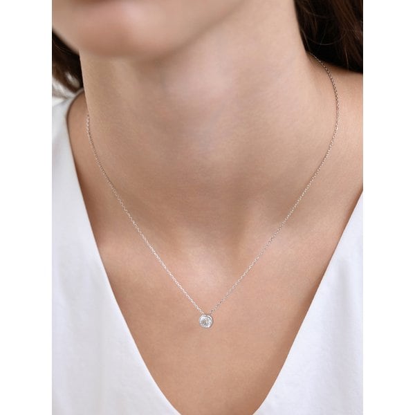(실버925) 심플 베젤 목걸이 NZ2543