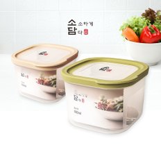 [마이스타일]소담 보관용기 정사각(1호) 600ml