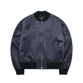 PUCKERING SATIN MA-1 JACKET BLACK 샤틴 MA-1 JKPKMA-BLK