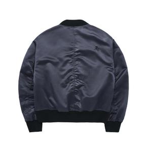 PUCKERING SATIN MA-1 JACKET BLACK 샤틴 MA-1 JKPKMA-BLK