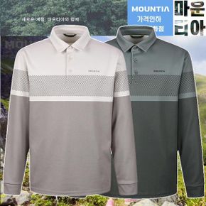 남성 가을 피네레티셔츠C 컬러블럭 약기모_P373317976