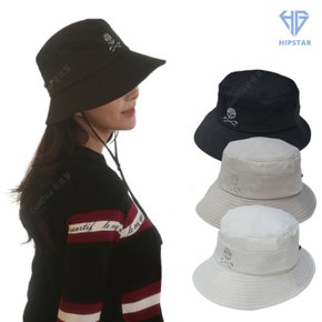 힙스타 여성 골프 모자 스컬 보석 디테일 벙거지 모자
