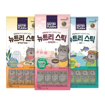 우다다냥이 동원 뉴트리플랜 뉴트리스틱 14g x 4개입 고양이간식