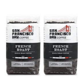 샌프랜시스코 베이 프렌치 로스트 홀빈 원두 커피 San Francisco Bay Whole Bean Coffee 908g 2개