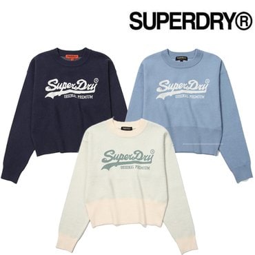 SUPERDRY W 에센셜 세미 크롭오버 니트(SDFSWDO01)