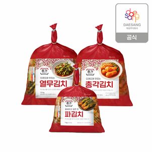 종가집 [종가] 파김치 1kg + 총각김치 1.4kg+열무김치 1.5kg (총 3.9 kg)