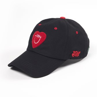 욜프 HEART FIELD BALL CAP BLACK_욜프 하트 필드 볼캡 블랙