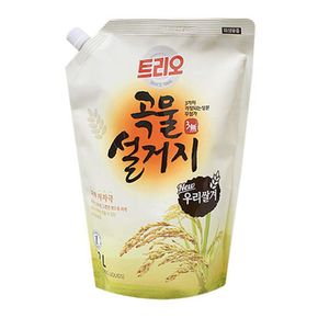 트리오 곡물 설거지 1.2L 식기 채소 과일 액체 세제