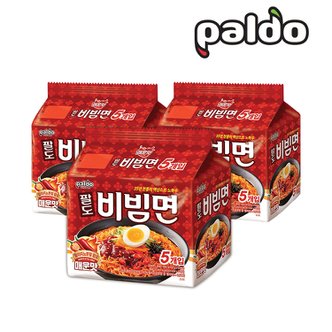 팔도 비빔면 매운맛(5개입 번들) x 3개(총 15개)