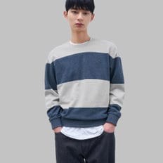 24SS 볼드 스트라이프 스웨트 셔츠 - 블루(BC4141C10P)