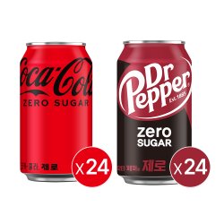 [SSG] 코크제로 350CAN X24 + 닥터페퍼 제로 350CAN X24 (26,888원/무료)