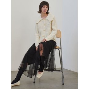 CAPE COLLOR CARDIGAN_IVORY