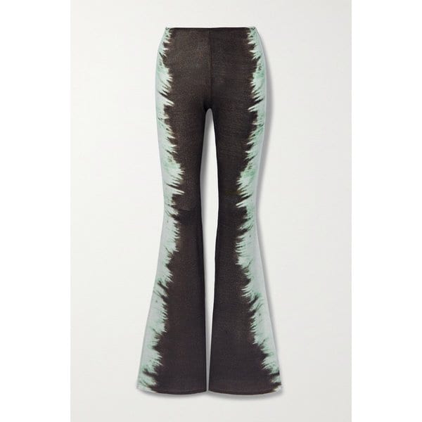 식스틴 알링턴 코로 타이 다이드 메리노 울 플레어 팬츠 블루 1647597284415247