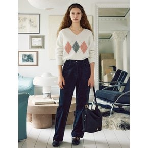 T Angora Classic Argyle Knit_Marshmallow