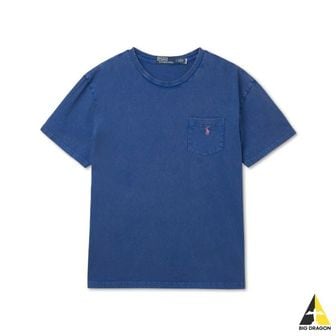 폴로랄프로렌 POLO RALPH LAUREN 클래식핏 코튼 린넨 포켓 티셔츠 - 블루