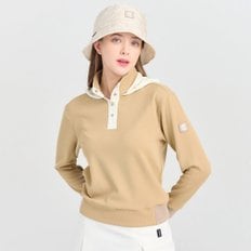 클리브랜드 [클리브랜드 골프] 조직감 루즈핏 여성 우븐후드 긴팔티셔츠_CGWTS33728