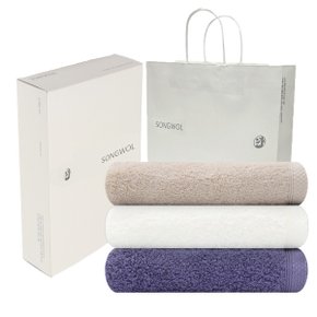 송월 코마 40수 160g 돌잔치 행사 3p 수건세트 답례품