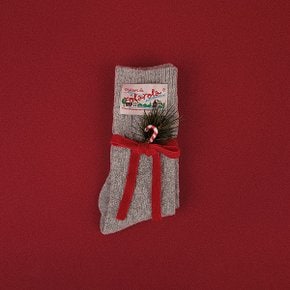 VINTAGE LABEL SOCKS GRAY