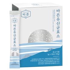 바른 유산균 효소 곡물 발효 3g x 30포, 1박스